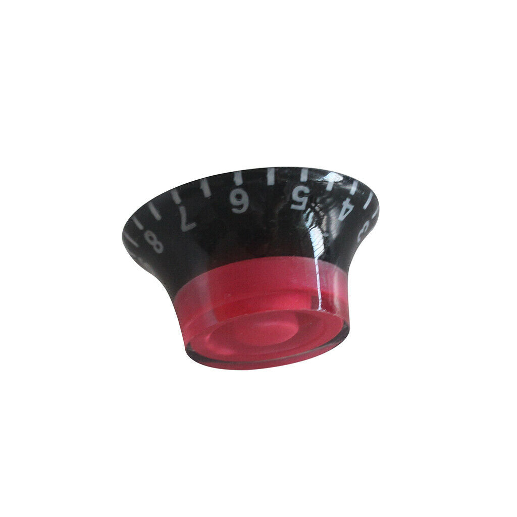 4pcs Speed Control Dial Knobs For Gibson   Electric Guitars Red/ Black