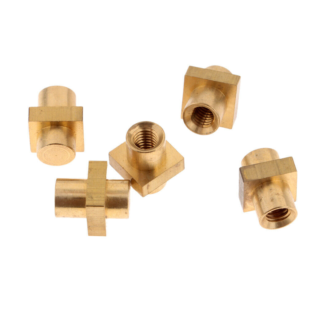 5pcs Brass Square Coarse Knurled Threaded Insert Embedded Nuts Replacement