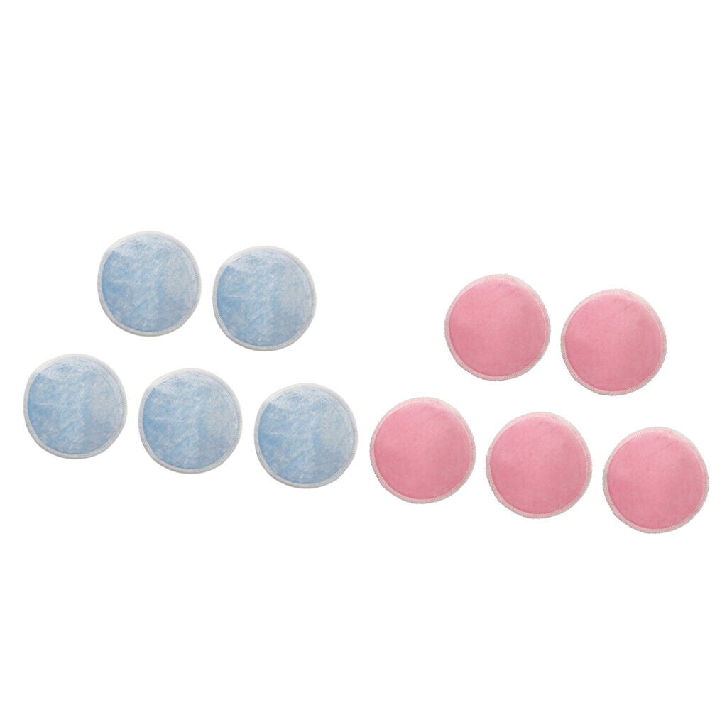 Bamboo Cotton Makeup Remover Pads 10 Pieces - Reusable Soft Facial and Skin Care
