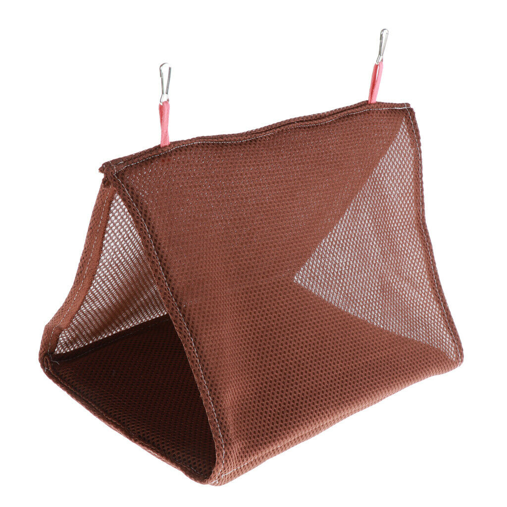 Bird Breathable Hammock Cage Hanging Bed Nest for Bird Small Animals Coffee