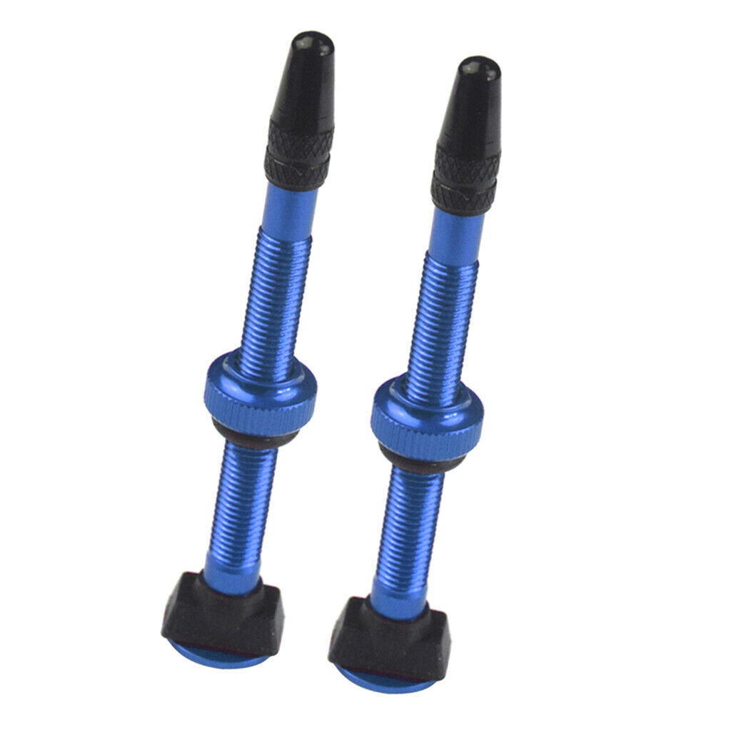 Road Bike Bicycle Aluminum Alloy Tubeless Presta Valve Stem Replacement Blue