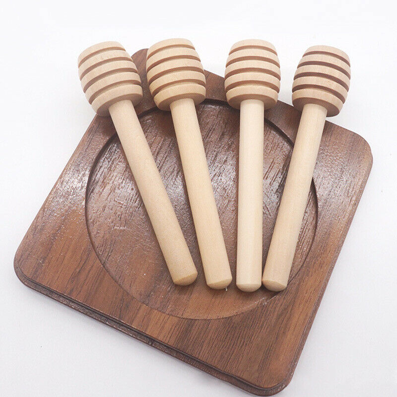 Mixing Stir Sticks 5Pcs 8cm Long Handle Wood Honey Bar Jar Home Tea Milk Coffee