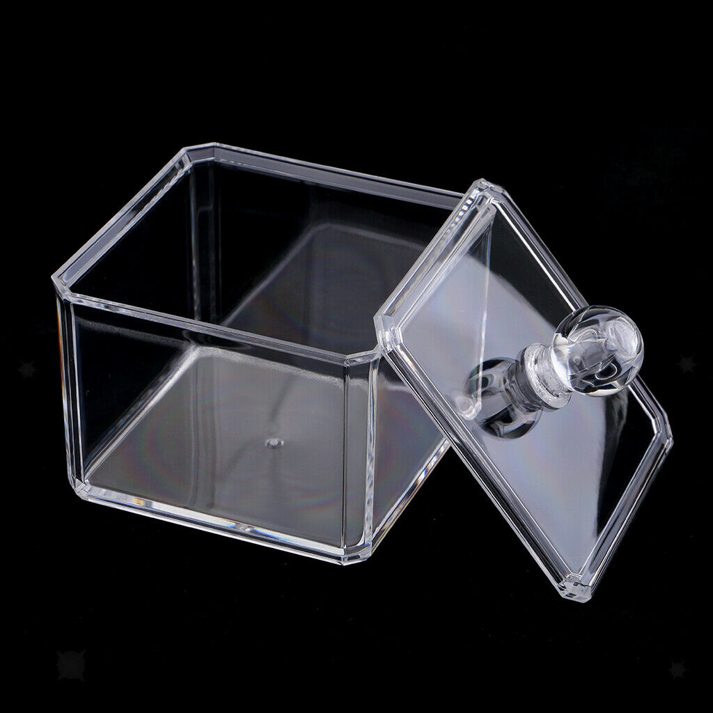 3 Stackable Clear Acrylic Kitchen Storage Box Case Makeup Container with lid