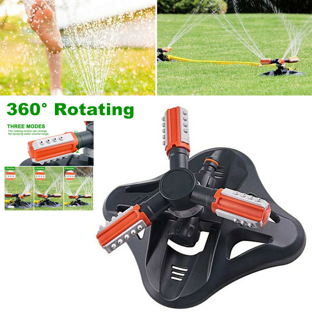 Garden Lawn Sprinkler Automatic 360Degree Rotating Irrigation Water System 60PSI