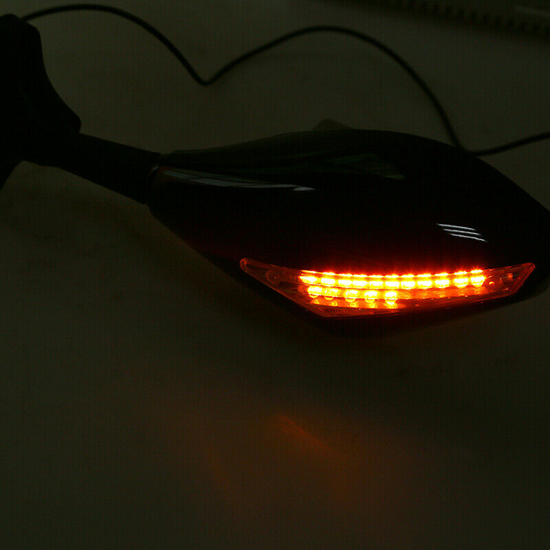 M8/M10 ABS Plastic Dual-lamp Rearview Rear Mirror Motorcycle Dirt Bike Universal