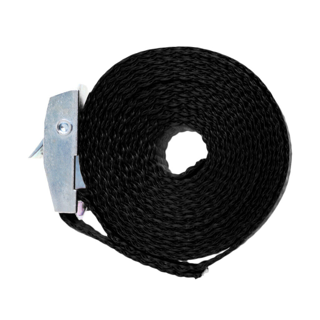 2Pcs Durable Webbing Kayak Cam Tie Down Strap Cargo Luggage Bag Belt With Metal