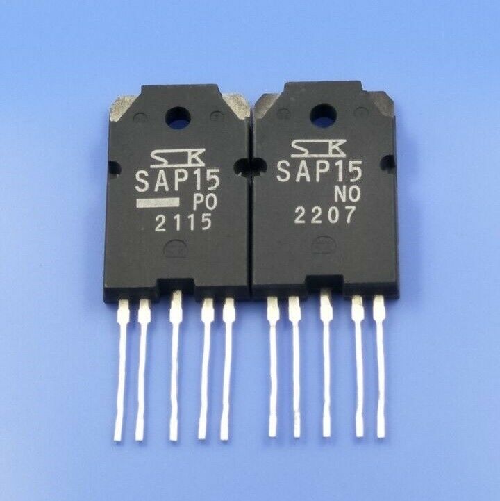 1pair audio transistor SANKEN TO-3PL-5 SAP15NO/SAP15PO SAP15N/SAP15P