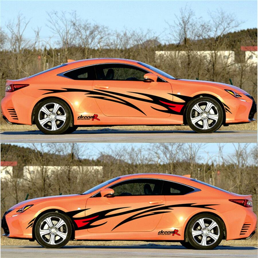 Car styling Flame Graphics design automobile accessories Car body decor Decals