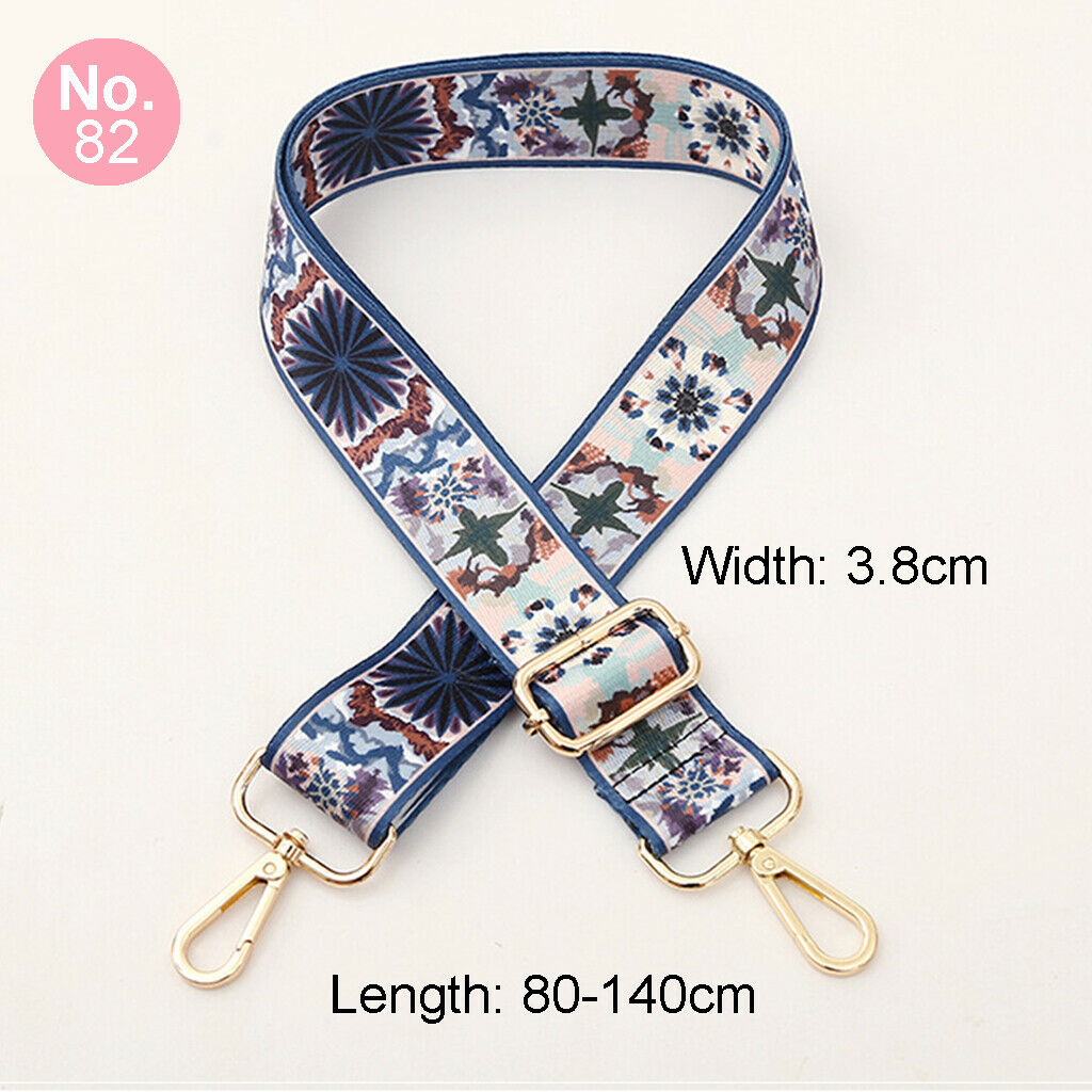 2x Fashion Canvas Bag Strap Shoulder Messenger Bag Adjustable Belt 140cm