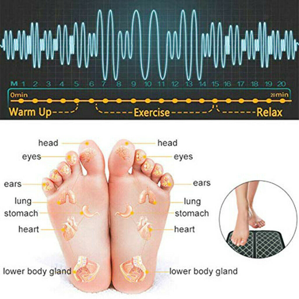 2x Electric Foot Massager Mat Acupoints Massager Relieve Fatigue for Relax
