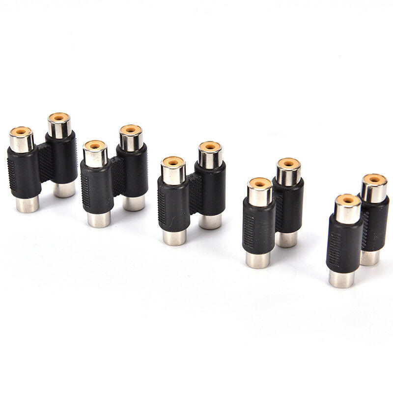 Double 2 x RCA Phono Coupler Female to Female Audio Video Connector Adapt.l8