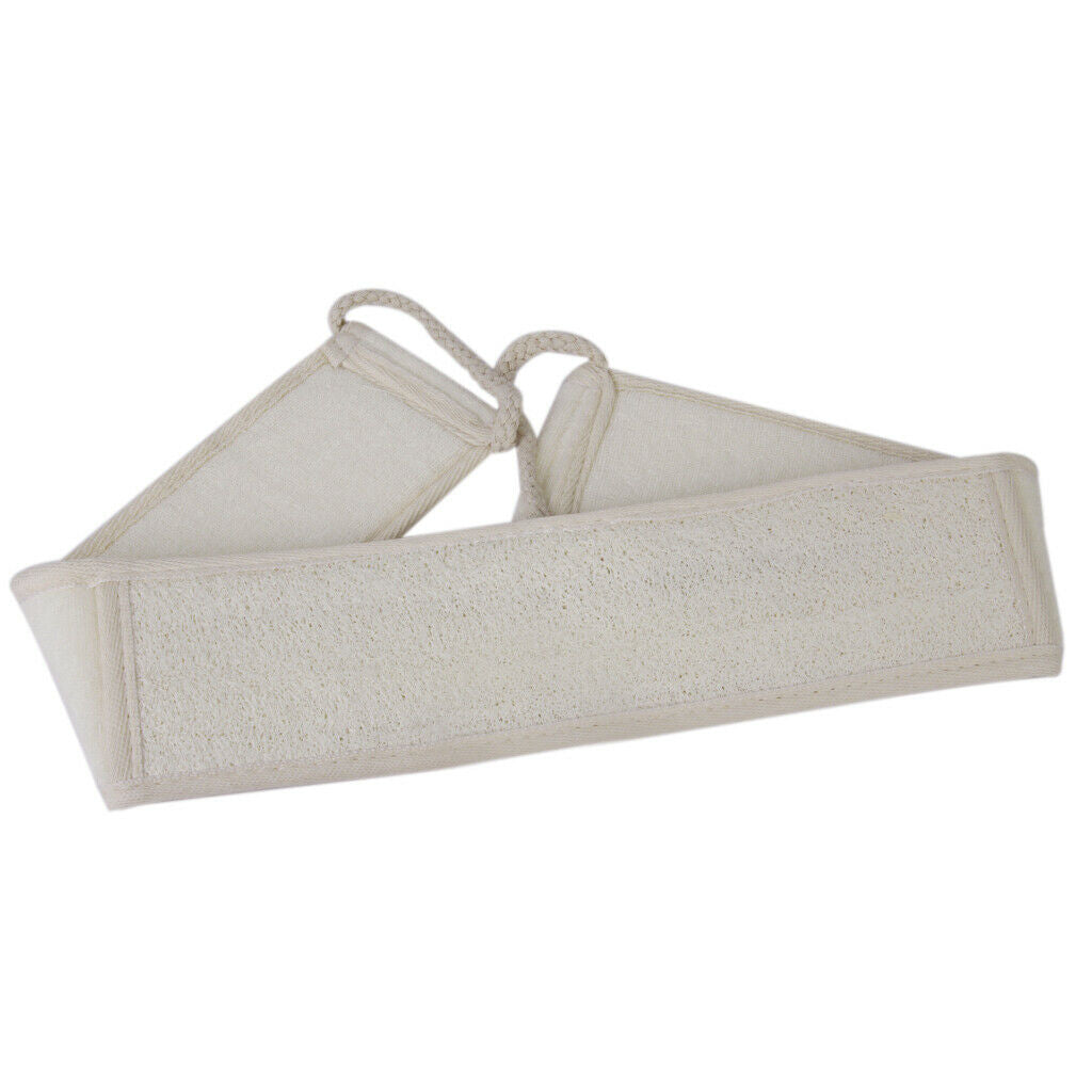 2 Pieces Terry Cloth Bath Shower Sponge Scrubber Rear Belt Towel