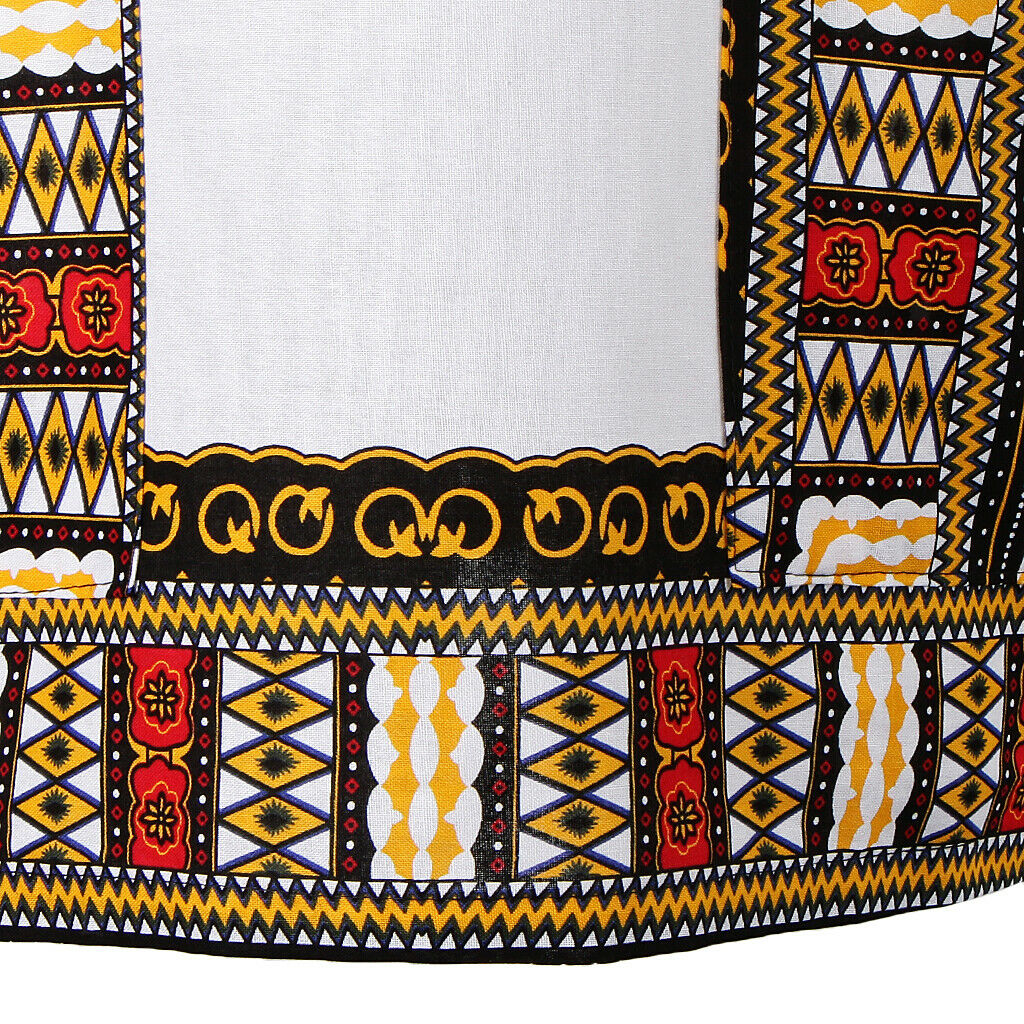 2 Pack Men's Dashiki African Festival Hippie Tribal Dress Shirt Kaftan