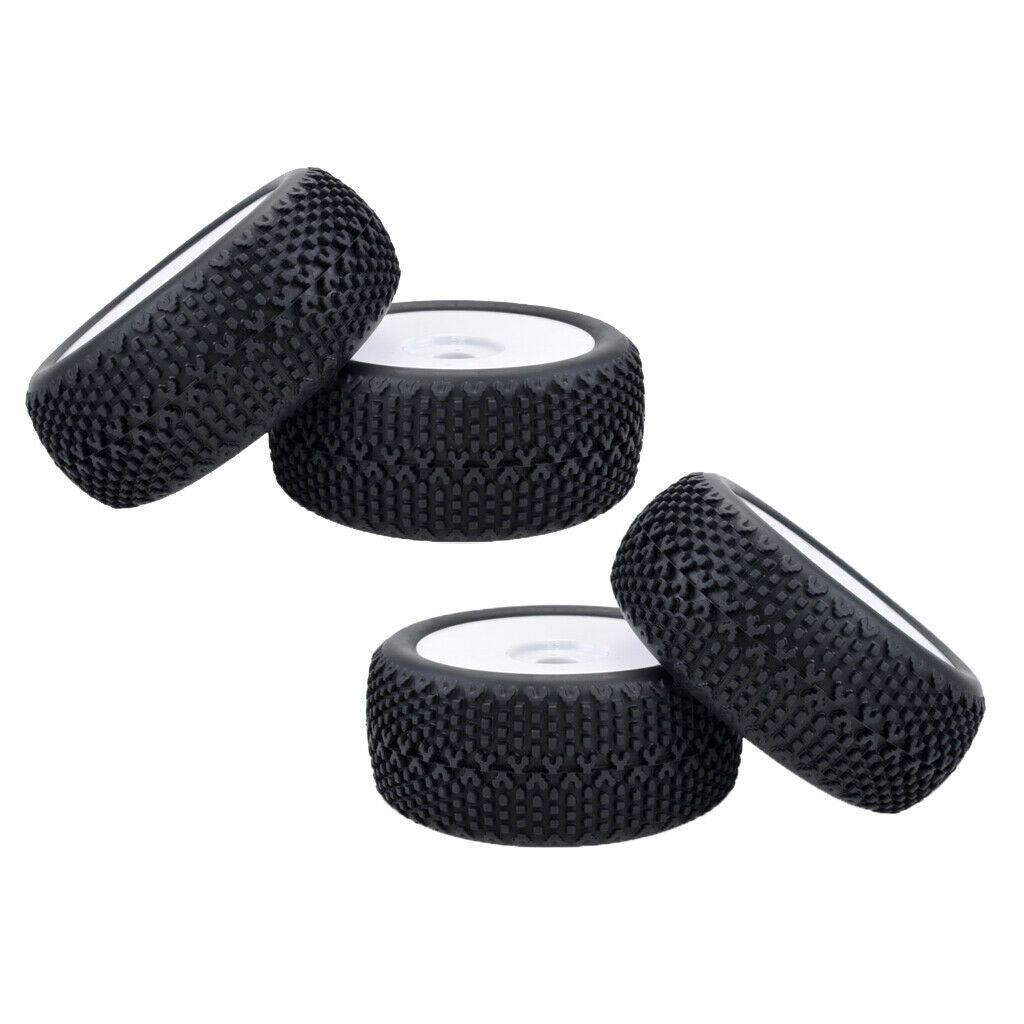 4x RC 1:8  Car Buggy Foam Rubber Tyre Tires & Wheel Rim For HPI HSP