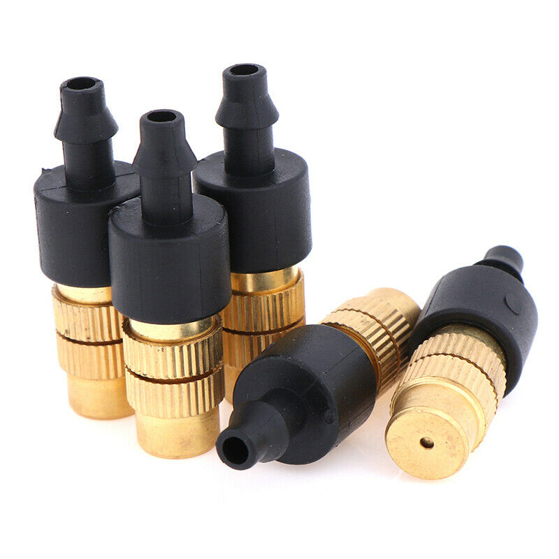 5Pcs Copper Misting Fog Cooling Nozzles Atomizing Sprayers For 4/7mm Hose.l8