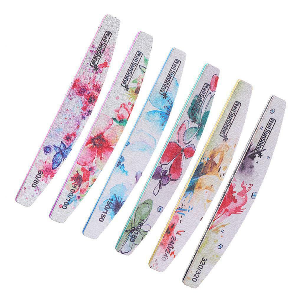 6Pcs Professional Nail File Set, 80/100/150/180/240/320 Grit| Sandpaper Boards