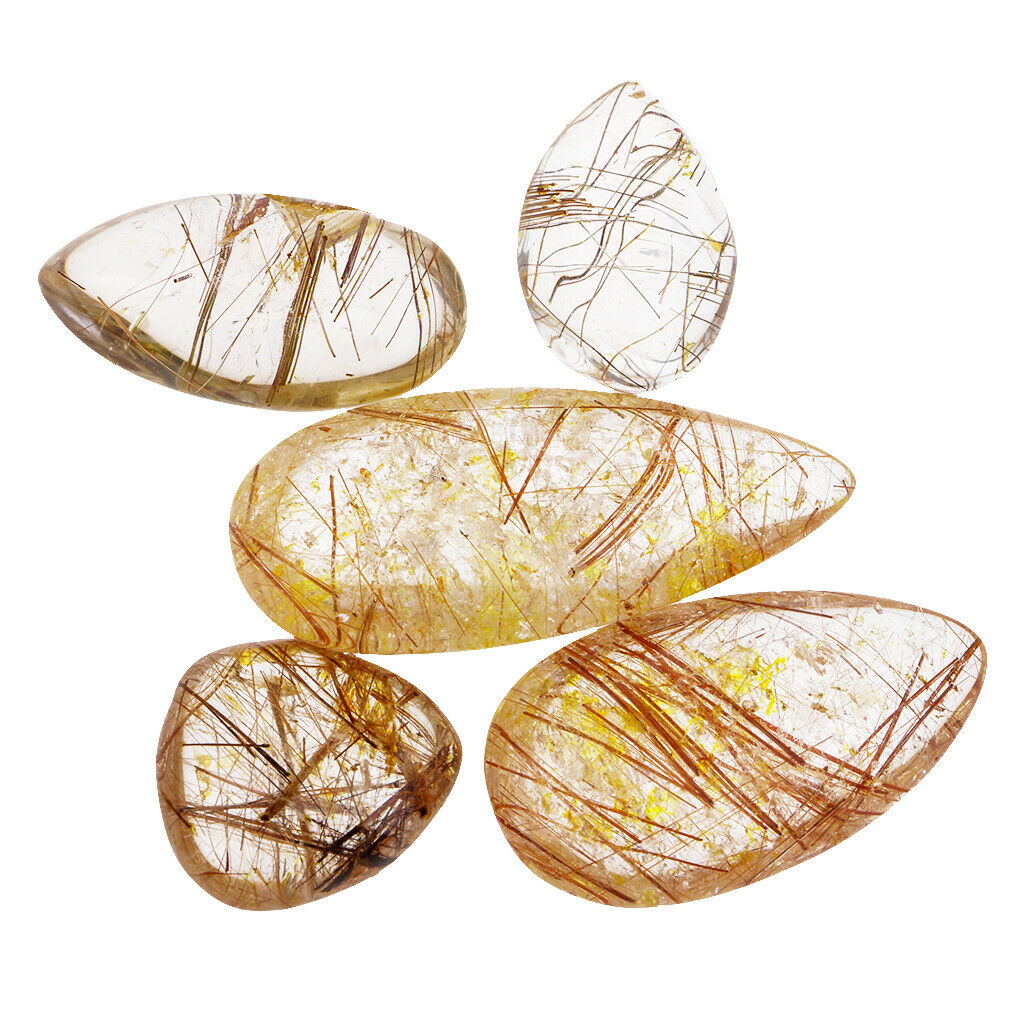 Natural Crystal Stone - Small Golden Color Lines Inside the Stone, 2.5-3.5cm