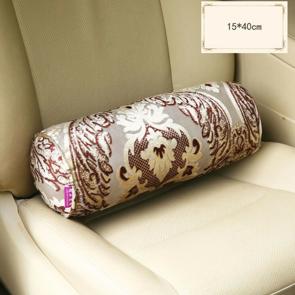 Pack of 2 Long Neck Roll Pillow Round Bolster Legs Support w/Removable Cover