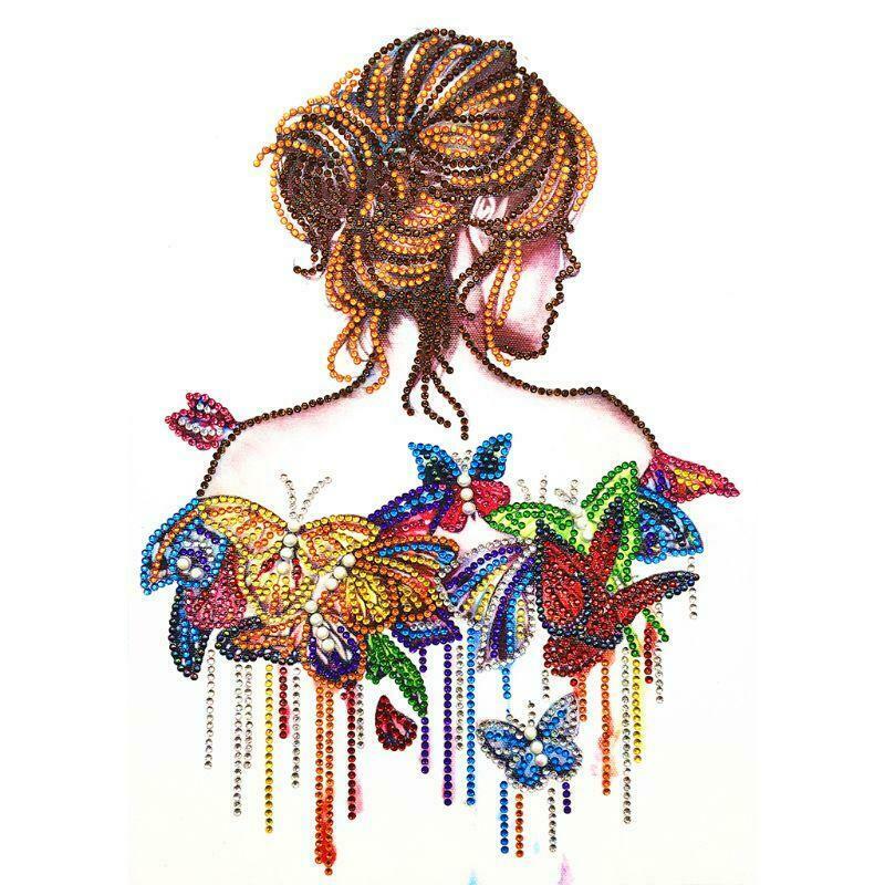 Butterfly Beauty 5D Special Shaped Diamond Painting Embroidery Needlework Cross