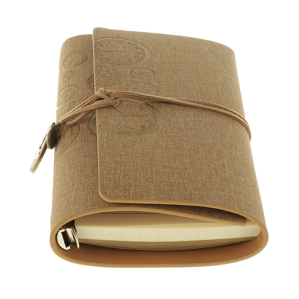 A6 Loose-Leaf Retro Strap Hand Book String Blank Notebook  Khaki