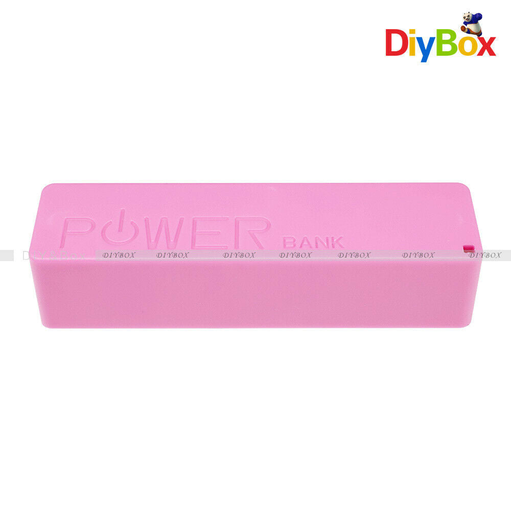 Pink USB Power Bank Charger Pack Box Battery Case For 1x18650 DIY Portable