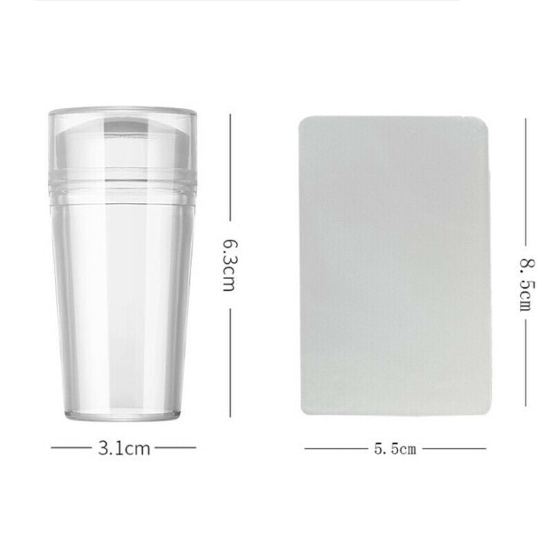 Nails Design Clear Silicone Nail Art Scraper Nails Gel Nail Polish Stamp DbH XC