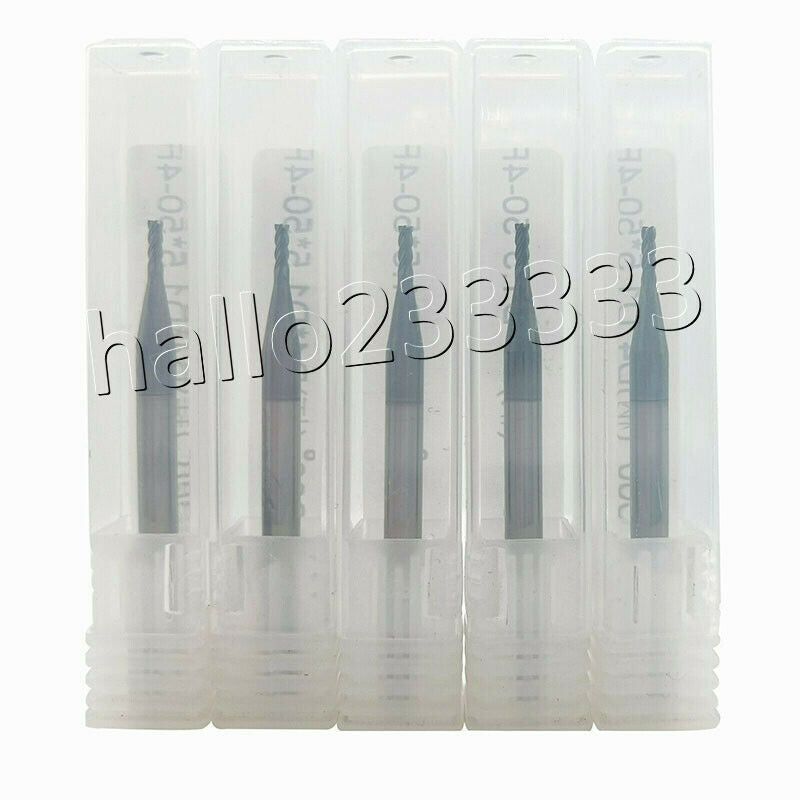 2PC HRC60° φ1.5×50-4F 1.5mm 4Flute Tungsten steel Carbide End Bit Milling Cutter