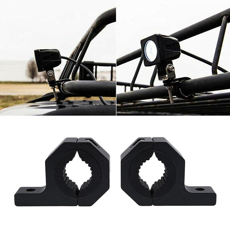 Pair Mounting Bracket Clamps Black Aluum Spray-Paint Process For 28~32mm Bar