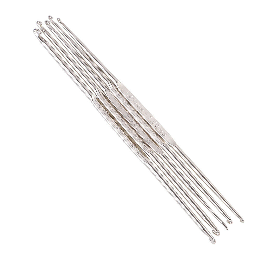 5Pc Size 1.0-3.0mm Double Head Knitting Needles Crochet Hooks Set Lace Hooks