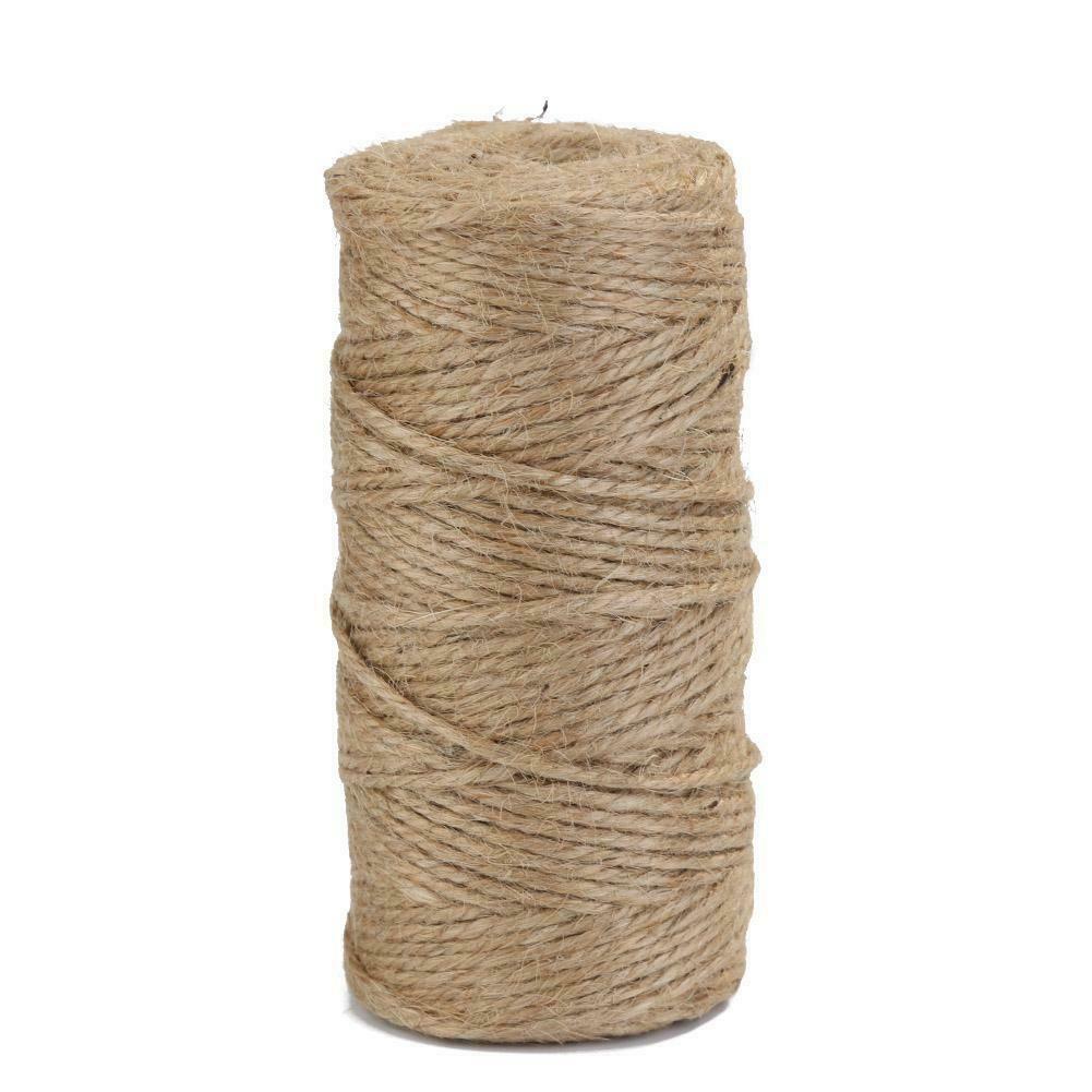 100m/roll Natural Hemp Rope Jute Twine Burlap String Wrapping Cords Thread @