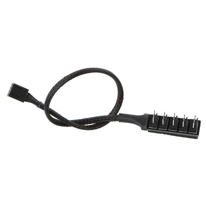1 To 5 4-Pin Molex TX4 PWM CPU Cooling Fan Splitter Adapter Braided Power Cable