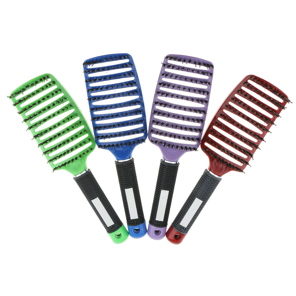 Detangling Paddle Hair Brush Vented Nylon Bristle Hairbrush Comb Tools Random