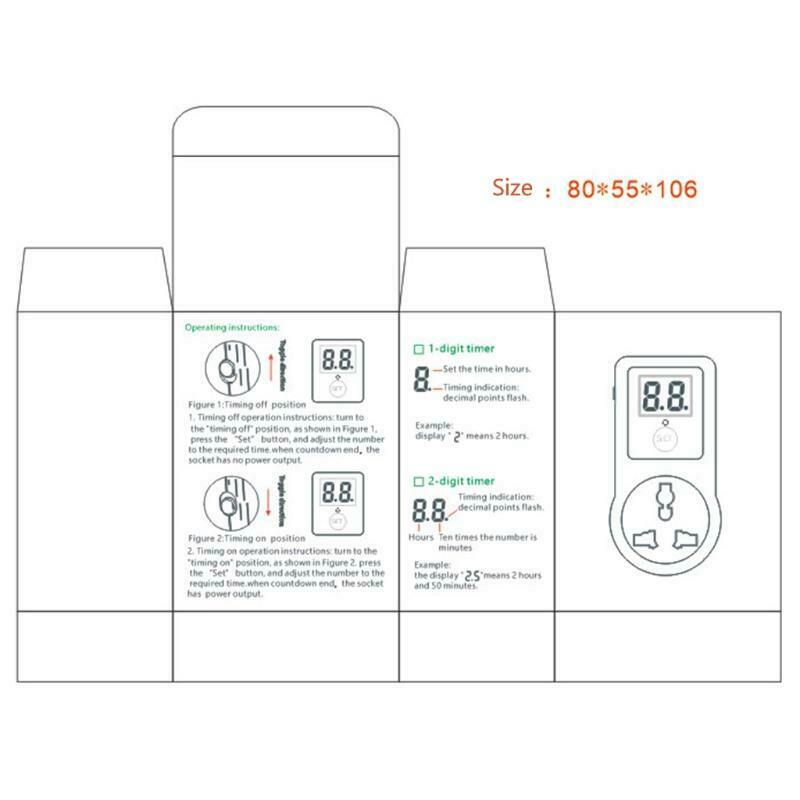 Digital Light Timer Plug Energy Saving Timer Socket Plug-in Timer for Home Use