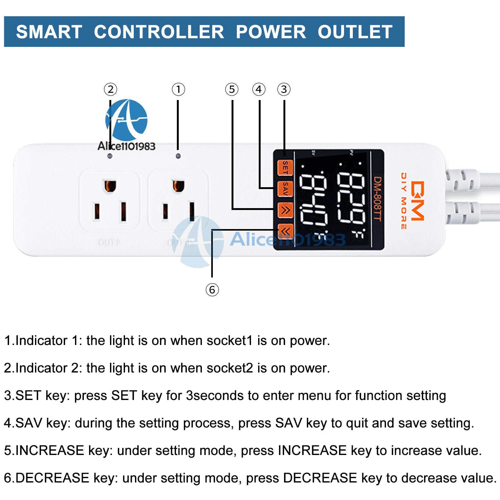 Digital Thermostat Temperature Controller Thermoregulator Power Socket US PLUG