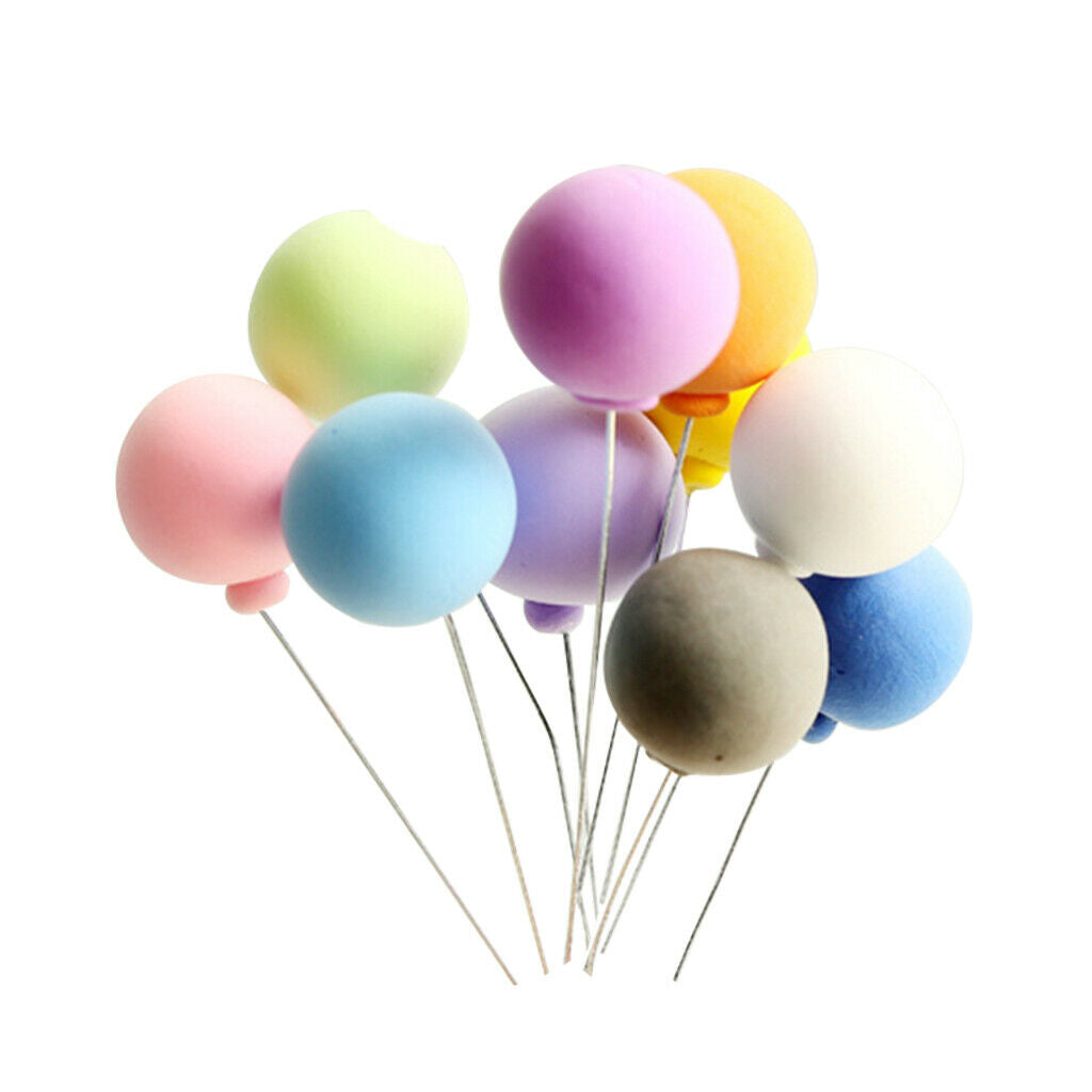10pcs 1/12 Scale Mini Colorful Balloons Bedroom Fairy Garden Landscape Decor