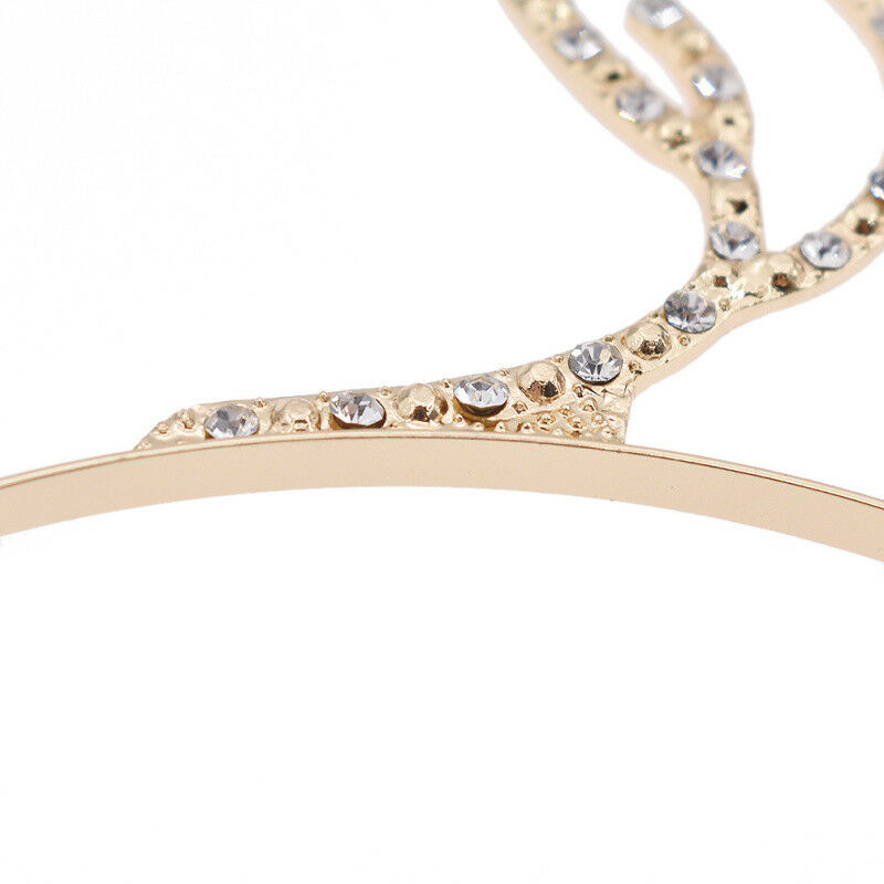 Crystal Rhinestone Antler Elk Horn Headband Hair Clasp Hoop Christmas Party Gift