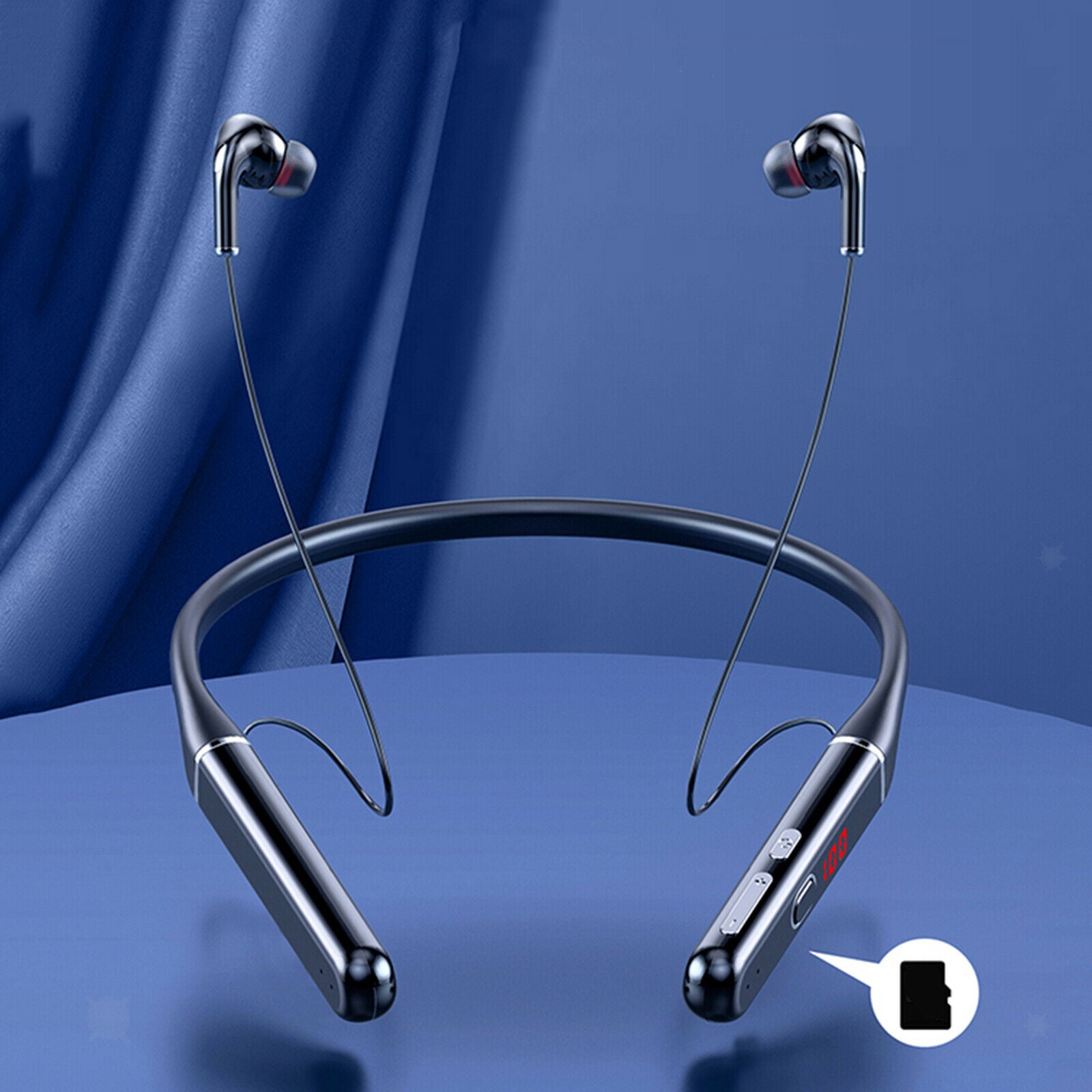 Bluetooth Headphones Wireless Neckband Headset Sports Sweatproof with Mic