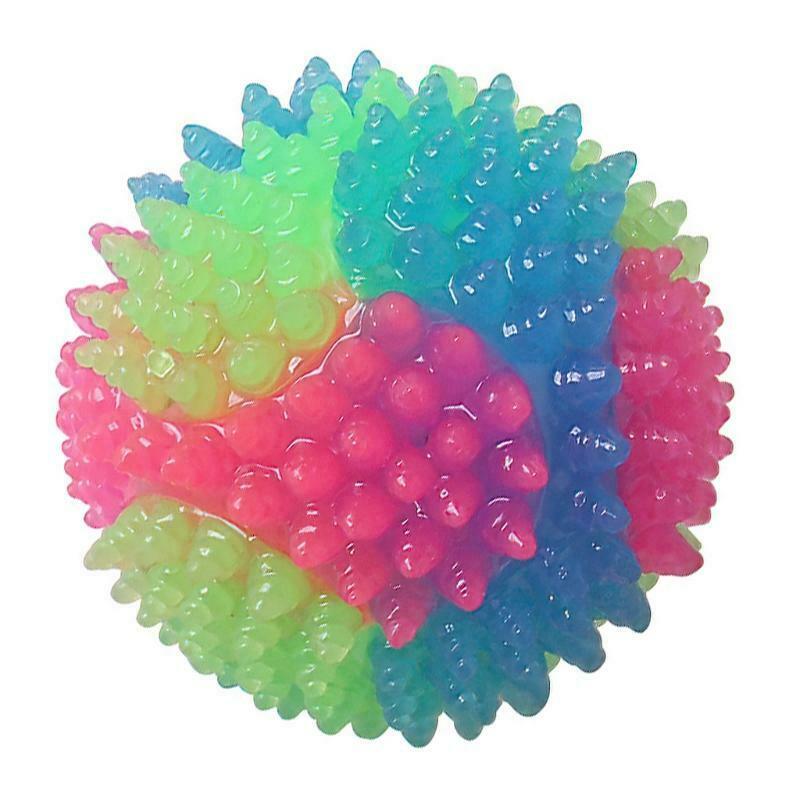 Dog Chew Toys Flashing Balls Non-Toxic Natural Rubber for Puppy Teeth Cleaning