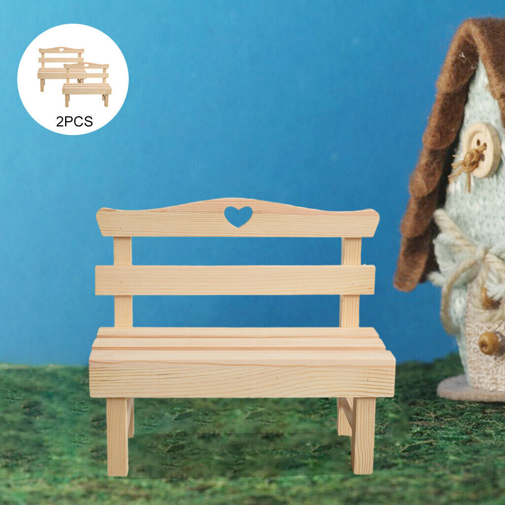 2PCS Decor Chair Set Home Party Decor Ornaments Creative Craft Kids Gifts