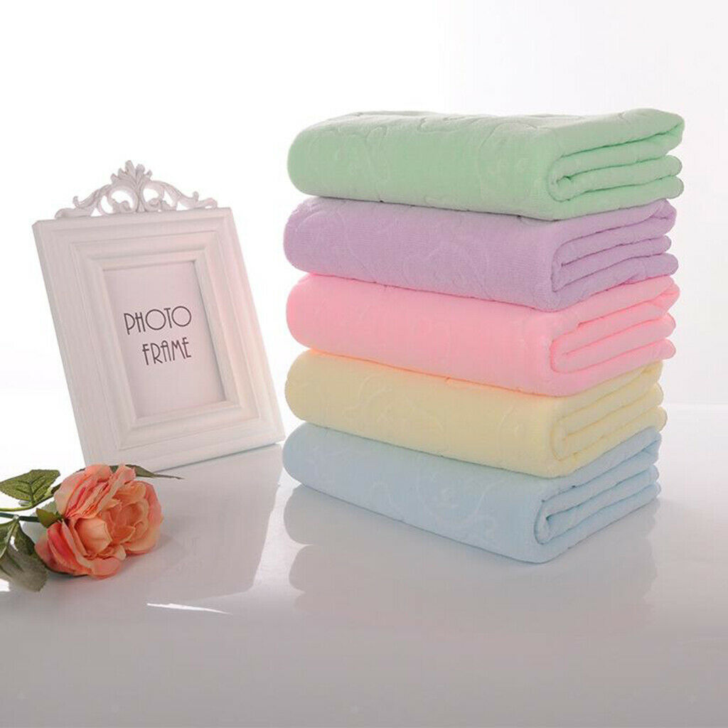 5pcs 70x140cm Thick & Large Bath Sheet Polyester Solid Salon Gym Bath Towel