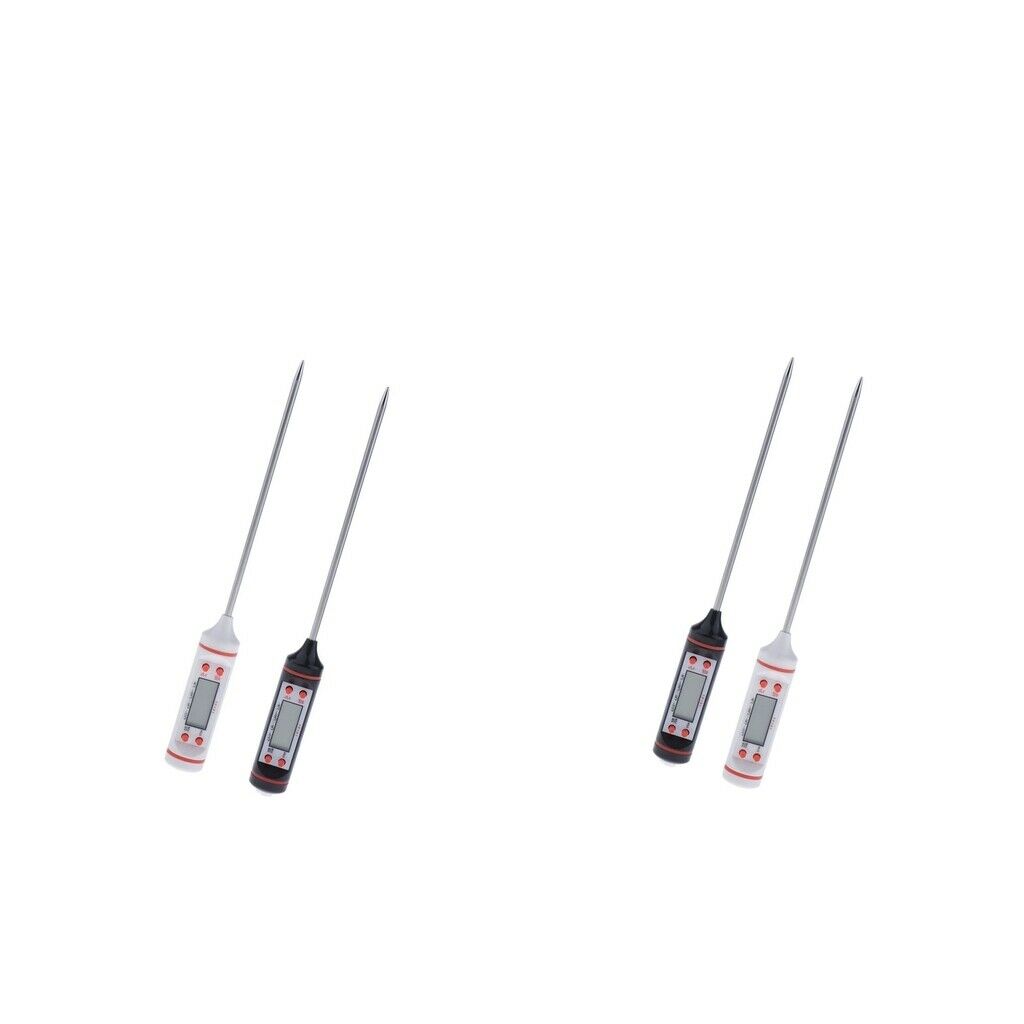 Set of 4 Food Thermometer Grilling Temperature Sensor for Cooking Food