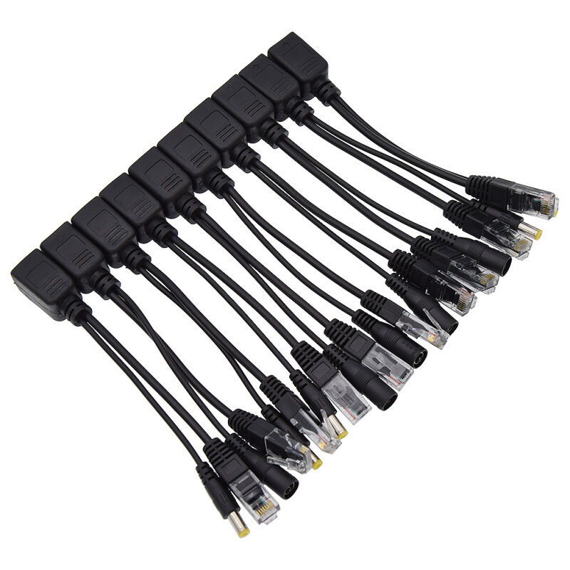 5 Pairs Poe Adapter Cable RJ45 Poe Injector POE Splitter Kit Power Ethernet POE