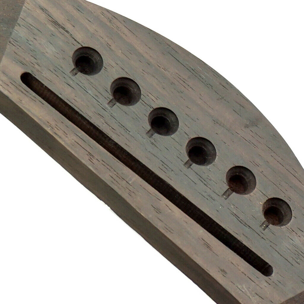 6-string Rosewood Saddle Thru Guitar Bridge for Acoustic Classical Guitar