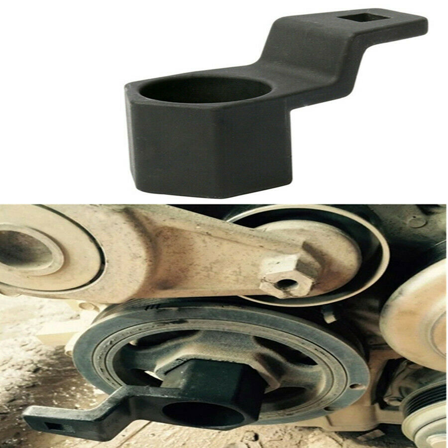 50MM Crankshaft Crank Pulley Wrench Holder Removal Holding Spanner Tool Black