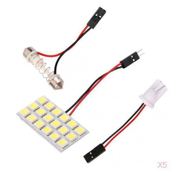 Car Interior Panel Light 18 SMD LED T10 BA9S Bulb Dome 12v