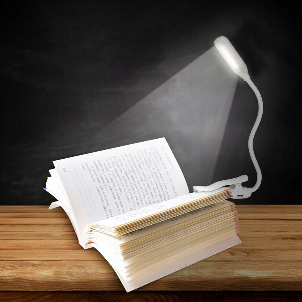 USB Clip-on Table Desk Bed Touch Reading Light Desk Lamp Dimmable LED Flexible