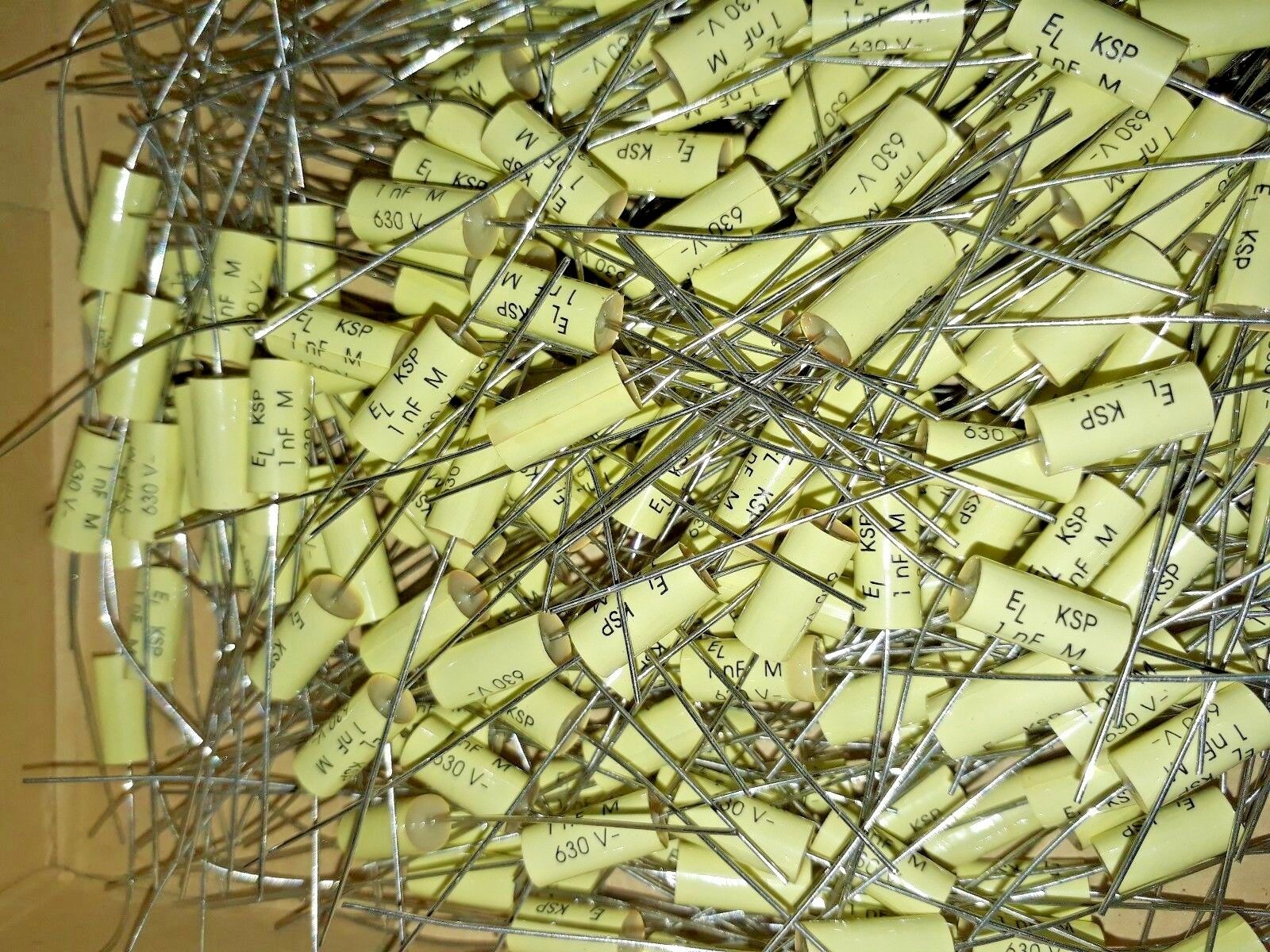 10PCS NOS ELECTEL KSP 1nF 1000pF 630V HI END VERY LOW LOSS TUBE AMP CAPS!