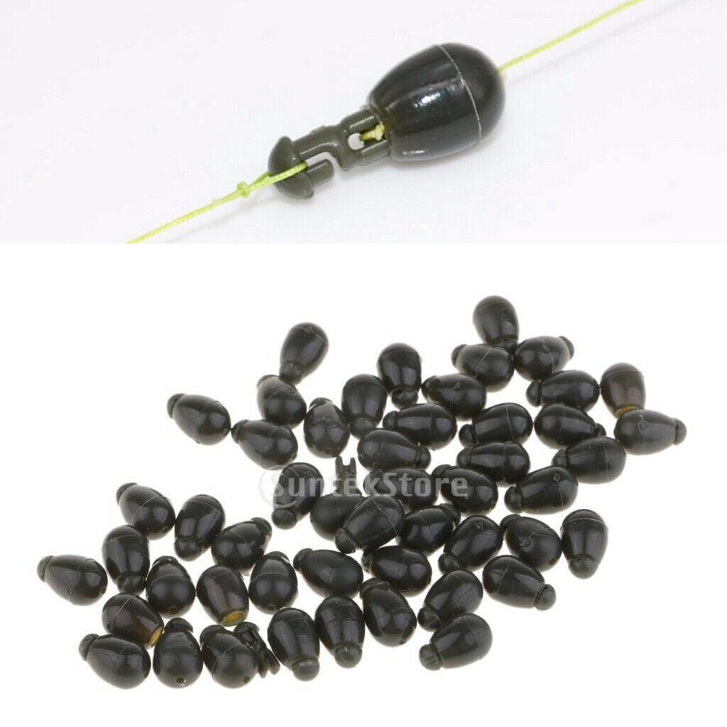 50x Plastic Quick Change Beads Method Feeder Fishing Bead for Carp Durable,