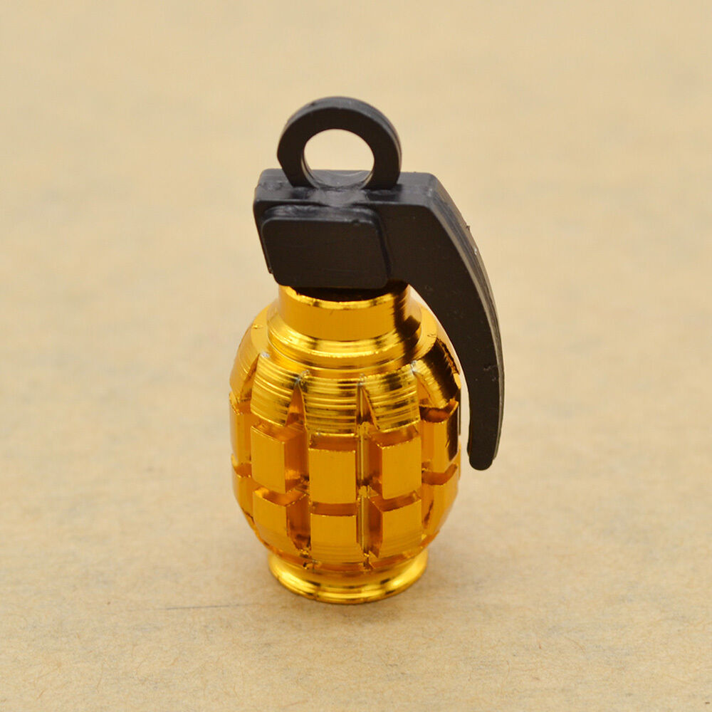 4Pcs Tire Wheel Rim Stem Air Valve Caps Cover Car Truck Bike SUV Grenade