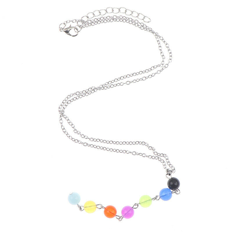 7Chakra Beads Pendant Yoga Reiki Healing Balancing Chain Necklace Jewel.l8